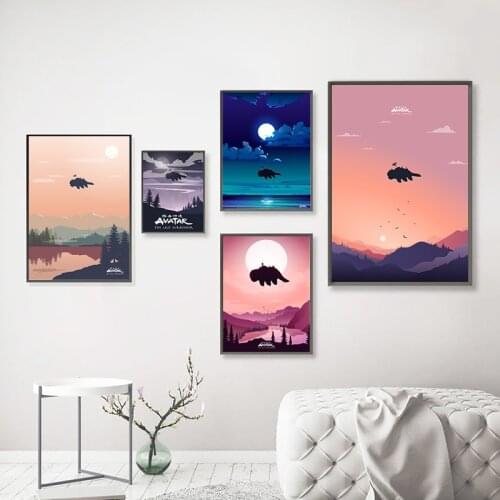 Avatar The Last Airbender Poster Avatar Wall Art Canvas Painting Minimalist Art Poster Wall Picture Living Room Bedroom Decor