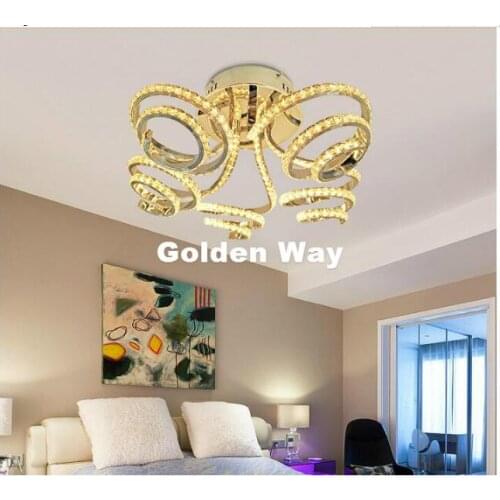 Free Shipping D60cm Modern decra Ceiling Light 90-265V Floral Style Design LED Crystal Ceiling Lamp Luster Crystal Crystal Light