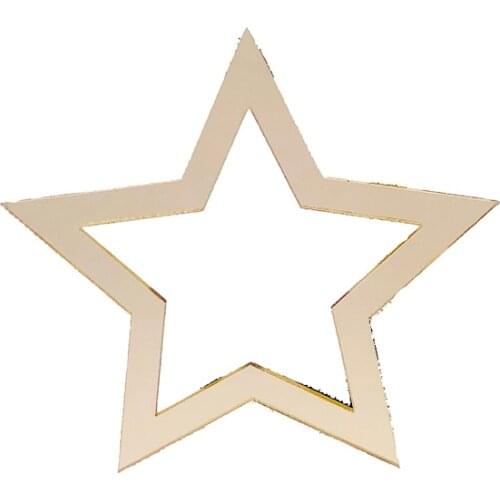 Free Shipping!Gold Mirror Acrylic Star Stud Earrings For Women