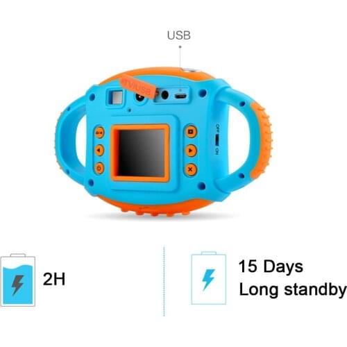 AMKOV 1.77Inch Hd Color Screen Display Mini Childrens Soft Silicone Innovative Camera 5 Mega Pixels Self-Portrait Mirror Design