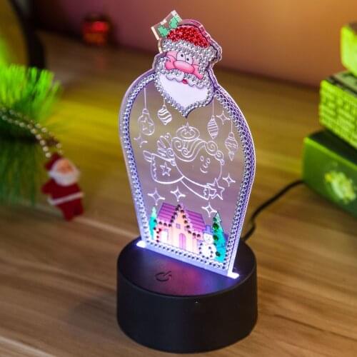 DIY Christmas Led Light Pad Diamond Painting Acrylic Diamond Mosaic Cross Stitch Embroidery Home Decor Rhinestone Light Lamp