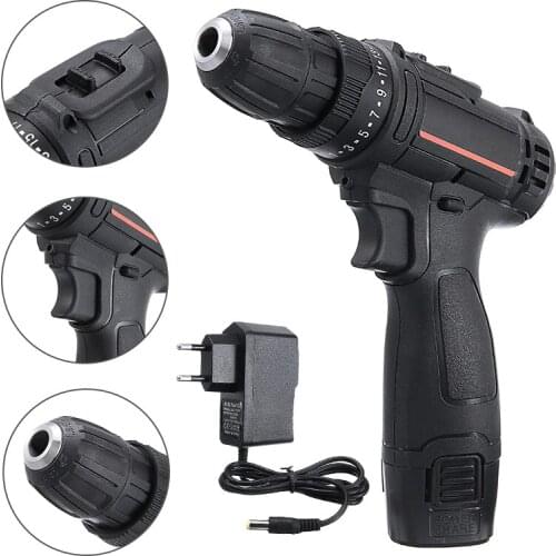 12V 2 Speed Electric Drill Cordless Electric Screwdriver With lithium Battery Home DIY Mini Drill Power Tools