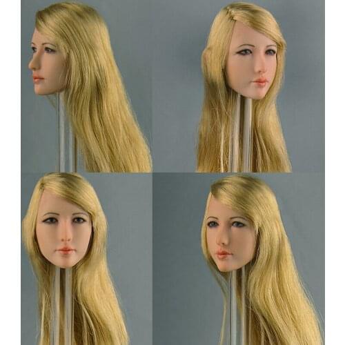 ZY5035B 1/6 scale golden long hair European and American female hair transplant head sculpture 12 inch doll is available instock