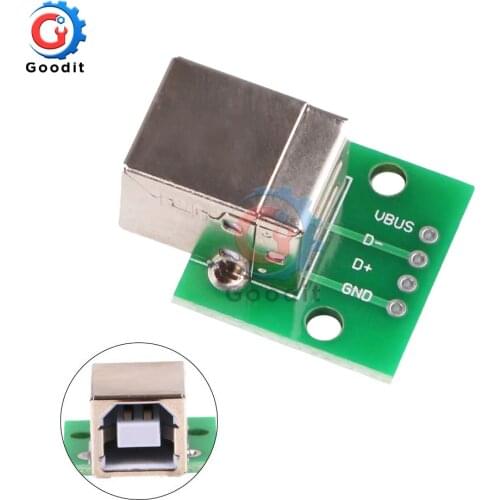 1pcs Square USB To Dip Adapter Board Female Socket Inline B Type Square Interface Printer Connection Data Cable Adapter