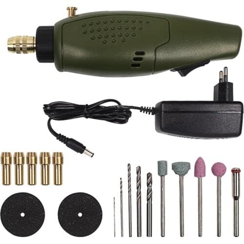 Mini electric drill accessories set 12V DC grinder tool for milling polishing engraving drilling(EU plug)