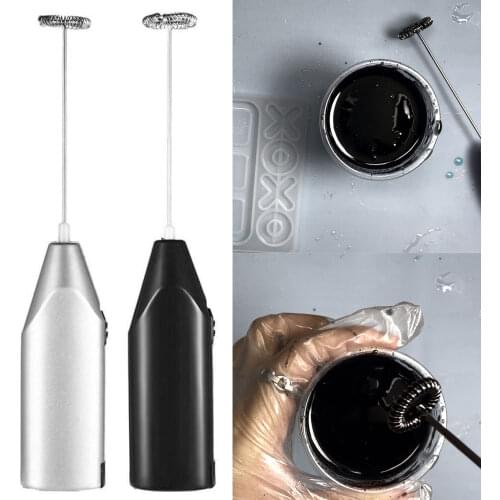 Mini Handle Stirrer Electric Mixer Practical DIY Resin Mold Making Tool Glue Color Blender Milk Coffee Whisk Mixer Egg Beater