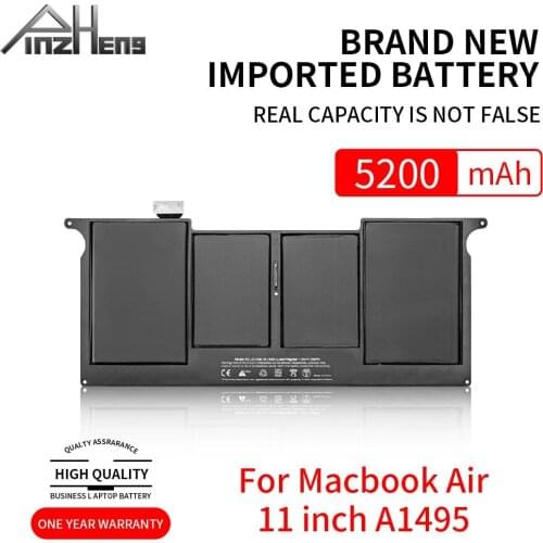 PINZHENG New 7.6V 5200mAh A1495 Battery For Apple Macbook Air 11" A1465 Mid 2012 2013 2014 Years Replacement Battery With Tools