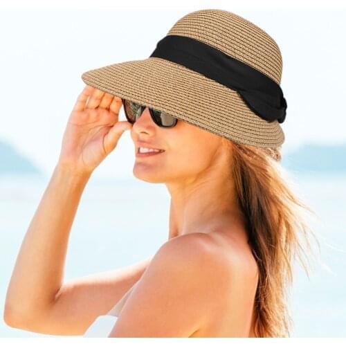 Beach Straw Hat Travel Summer UV Hat Floppy Sun Hat for Women