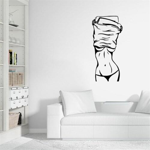 Sexy Lady Woman Decal Decorative Wall Sticker For Womens Bedroom Stickers Wall Art Stickers Wallpaper Vinyl ov390