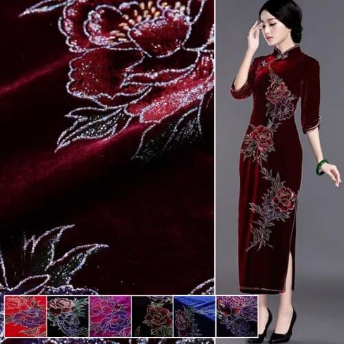 Rayon Handmade DIY Mulberry Silk Fabric Burnt-out Thin Transparent Drape Good Breathable Comfortable Dress Velvet Spring Summer