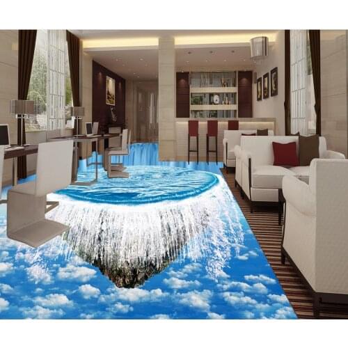 Modern Custom 3D floor mural Sky water painting Mural-3d PVC Wallpaper Self-adhesive Floor Wallpaper-3d