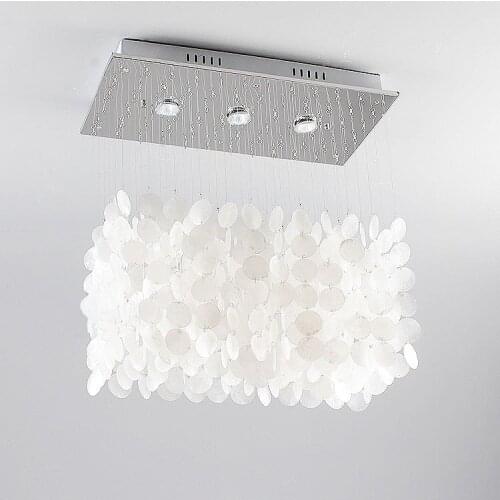 Simple shell LED pendant lights/lamps beautiful white living room restaurant bedroom romantic clothing store house FG268