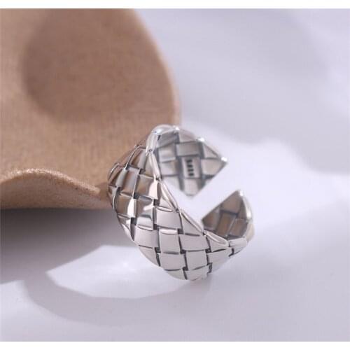 Weaving Ring Stainless Steel Rings For Men Womens Rings Geometry Ring Finger Gold Silver Color Ring Set Women Jewelry Gift