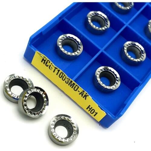 RCGT1003MO AK H01 Aluminum Turning Insert Indexable Milling turning tool CNC Copper and aluminum processing RCGT 1003 lathe tool