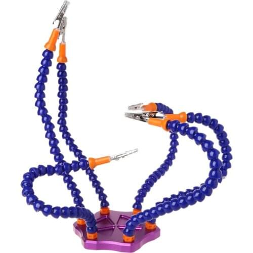 TZYDCP Helping Hand Third Hands Multi Soldering Tool with 6pcs Flexible Arms for for PCB Board Soldering Assembly RepairStation