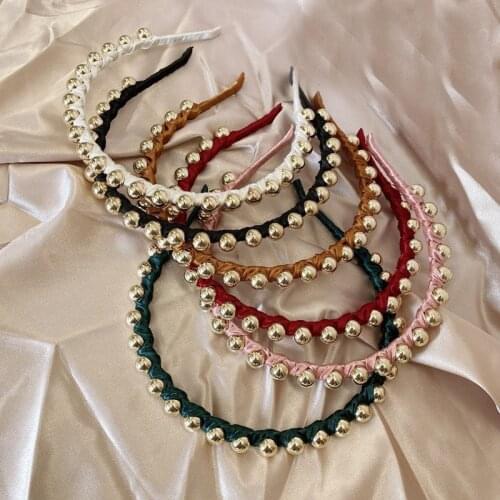 Bohemian Gold Beads Knotted Headband Hairband Turban Adult Hair Accessories