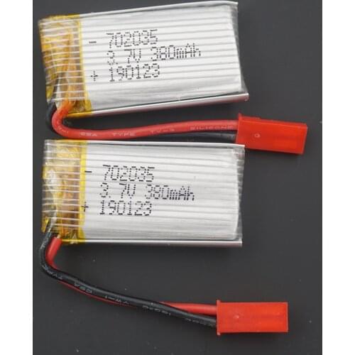 XINJ 3.7V 380mAh 25C Li-Polymer Li po Li ion battery 702035 for DFD F182 F183 H8C RC Drone Mini Quadcopter & Helicopter