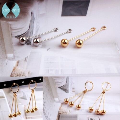 Protection copper jewelry accessories DIY manual contracted earrings ears long curve line deserve to act the role of material