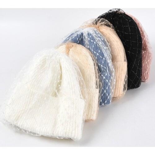 Winter Ski Hat 2020 New Net Yarn Woolen Hat Thick Warm Knitted Hat Outdoor Snowboard Hats Fashion Cap Skiing Women Mesh Hats