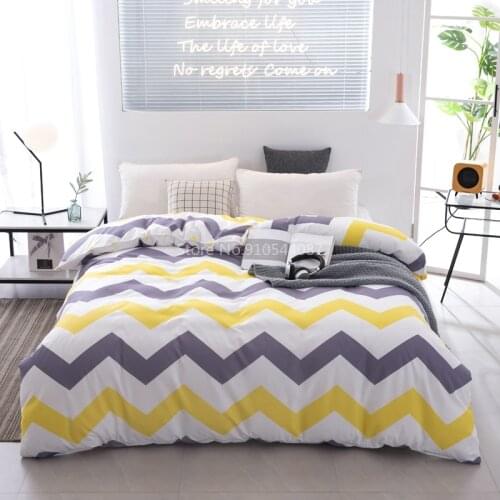 Fashion Rainbow Stripes Duvet Cover Comforter Case Printed Quilt Cover 150x200cm 180x220cm 200x230cm Bedclothes Home Textile 1pc
