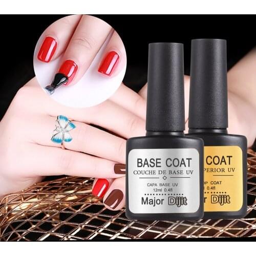12ml Top Coat Gel Primer UV Led Nail Polish Soak Off Manicure Nail Varnish Long Lasting LED UV Nail Art Gel Lacquer
