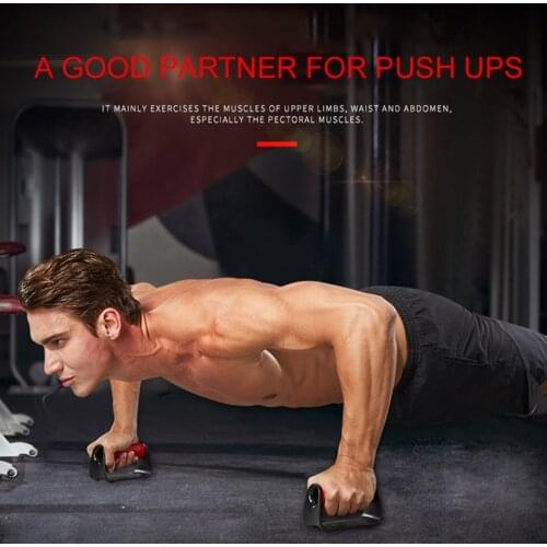 2pcs H I-Shaped ABS Fitness Push Up Bar Push-Ups Stands Bars Tool For Fitness Chest Training Exercise Sponge Hand Grip Trainer