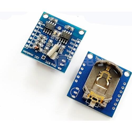 2PCS Tiny RTC I2C Module 24C32 Memory DS1307 Clock Module