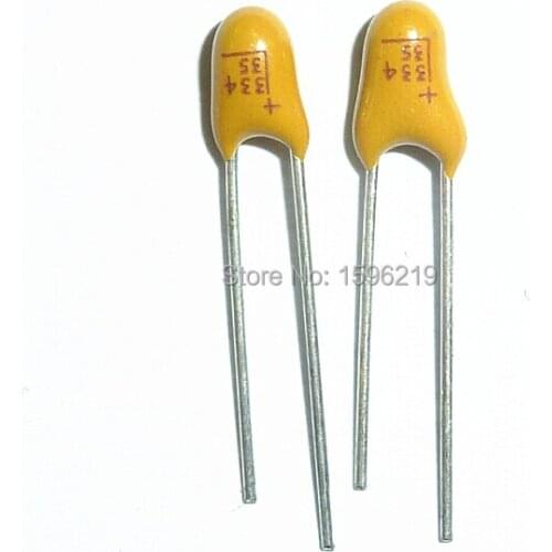 20pcs Tantalum capacitor 0.33uF 35V DIP Brand New 35V0.33uF Radial