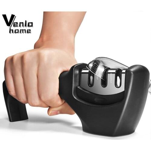 3 Stages Knife Sharpener Professional Kitchen Sharpening Stone Tungsten Steel Ceramic Sharpener Kitchen Knives Accessories New