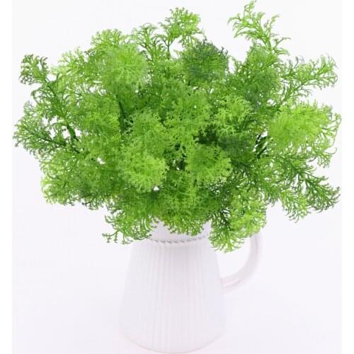 35cm Artificial Plastic Fresh Moss Grass Plants Wedding Home Church Party Greenery Decor Crafts Artificial Flowers