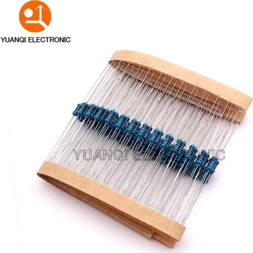 5000pcs 1/4W 0R-22M 1% Metal Film Resistor 0.25W 0 2.2 10 100 120 150 220 270 330 470 1K 2.2K 4.7K 10K 100K 470K 1M 10M 20M ohms
