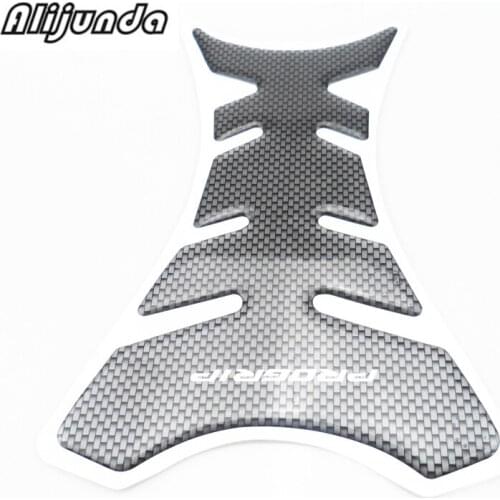Alijunda 1 PC. Carbon Fiber Tank Pad TankPad Protector Stickers for Motorcycle Universal Fishbone
