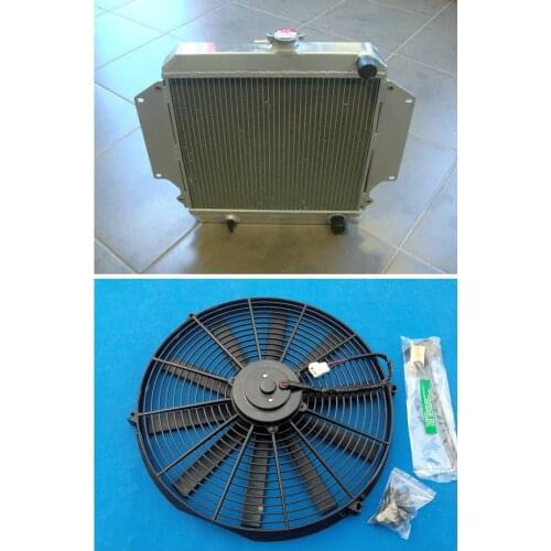 Aluminum Radiator & FAN For SUZUKI SIERRA 2Dr SPFTOP / HARDTOP 1.3L SJ410/413 Manual 1981-1996 81 83 85 95 96