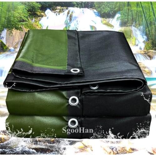 Black-Green Turck Canopys Canvas Coated Banner Tarpaulin Outdoor Awning Rainproof Cloth Pet House Cover Oxford Cloth 550g/m2