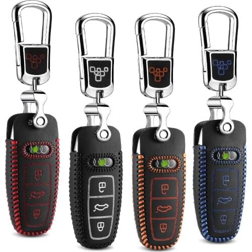 Car key case cover for audi A6L A7 A8 Q8 2018 2019 remote keychain Car Key bag case wallet holder key2y