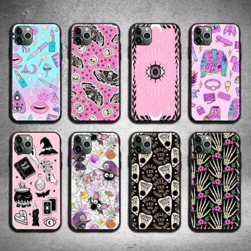 Girly Pastel Witch Goth Ouija Phone Case for iphone 12 pro max mini 11 pro XS MAX 8 7 6 6S Plus X 5S SE 2020 XR case
