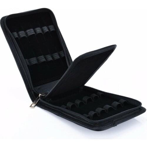 Fountain Pen Roller Leather Binder Case Holder Stationery For 12 Pens Craft Gift