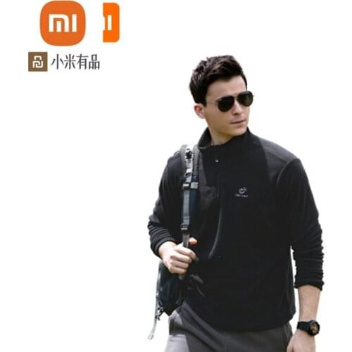 Youpin youpin fleece fleece outdoor thick warm fleece solid color stand collar half cardigan soft fleece