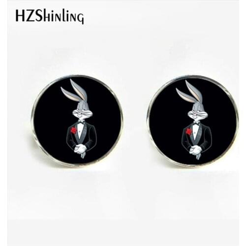 HZShinling Cartoon Baby Bunny Cufflinks Vintage Cute Bunny Cufflinks Shirt Cuff Fathers Present