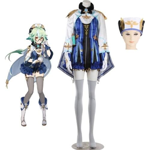 Genshin Impact Sucrose Cosplay Costume Sucrose Dress Custom Made Any Size for Unisex
