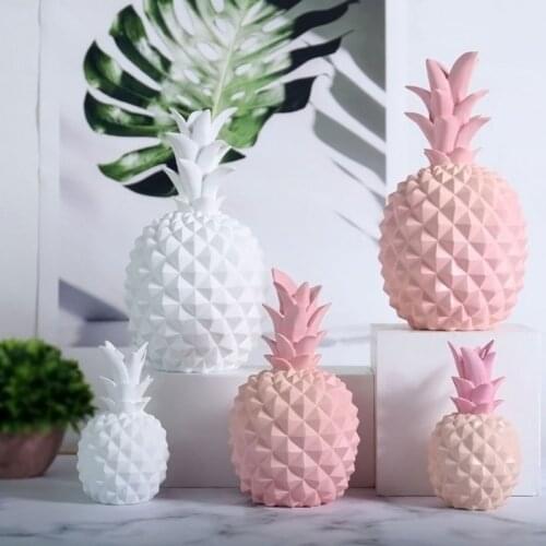 Creative Jelly Color Pineapple Ornaments Resin Kids Gift Piggy Bank Piggy Fruit Cute Girls Present Home Decoration Accessories