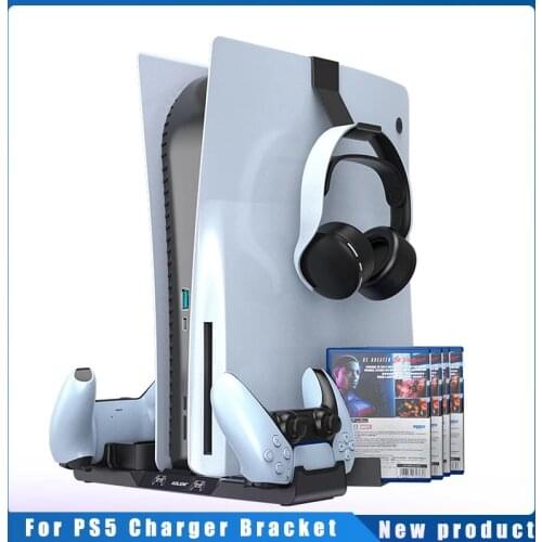 LIENG New Product Controller Charger Bracket Fast Charging Dock For PS5 Multi-Function Vertical Stand For PlayStation 5 Gamepad
