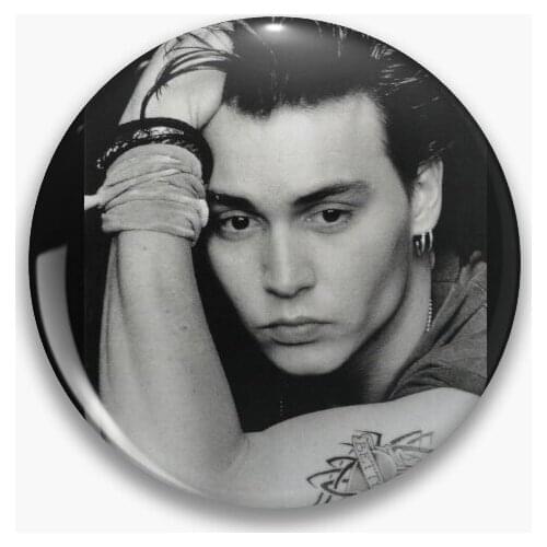 Johnny Depp Young Soft Button Pin Creative Clothes Metal Women Lover Decor Cartoon Gift Hat Fashion Funny Collar Badge Jewelry