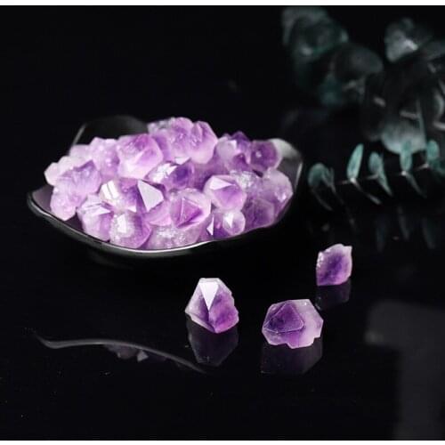Natural Amethyst Skeletal Quartz Point Crystal Cluster Healing Specimen Natural Stones Minerals Home Desk Aquarium Decor 100g