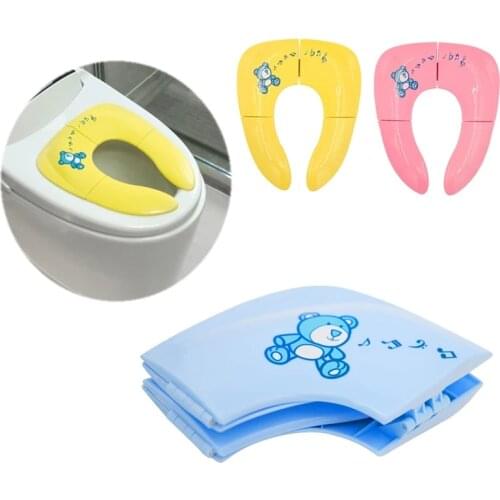 New Baby Travel Folding Potty Seat Toddler Portable Toilet Training Seat Covers Training Mat Cover Cushion Child Pot Chair Pad
