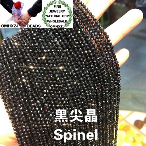 OMHXZJ Wholesale ZB56 2 2.5 3mm DIY Bracelet Necklace Pendant Jewelry Making Accessories Natural Stone Fine Spinel Round Beads