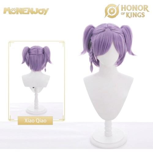 Monenjoy Honor of Kings Xiao Qiao Cosplay Wig 520 Valentines Day Legend Skin Purple Cos Hair