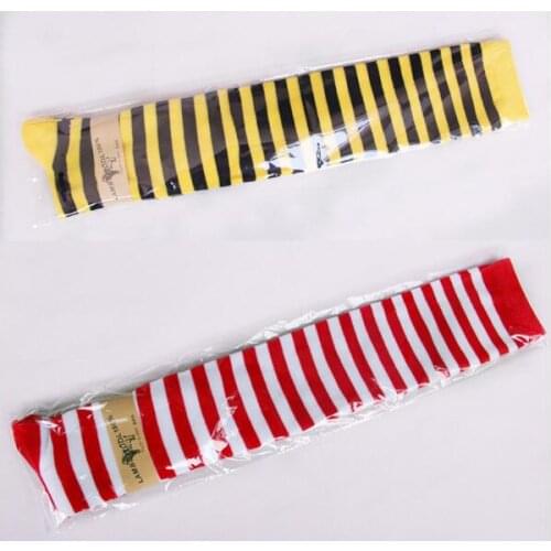 10pairs/Lot! Hot New Sexy Women Girl Striped Cotton Thigh High Stocking Over the Knee Socks Fashion Stockings