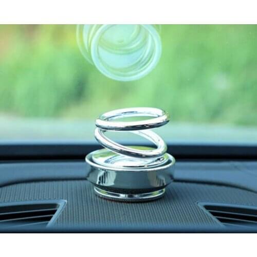 Solar Double Ring Rotating Suspension Car Perfume Air Freshener PR Sale