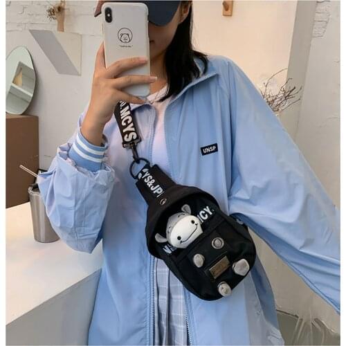 Belt Bag Running Waist Bag Sports Portable Gym Bag Animal Chest Bag Fashion Lady Bag Canvas Cartoon Print Realistic Cute Bag